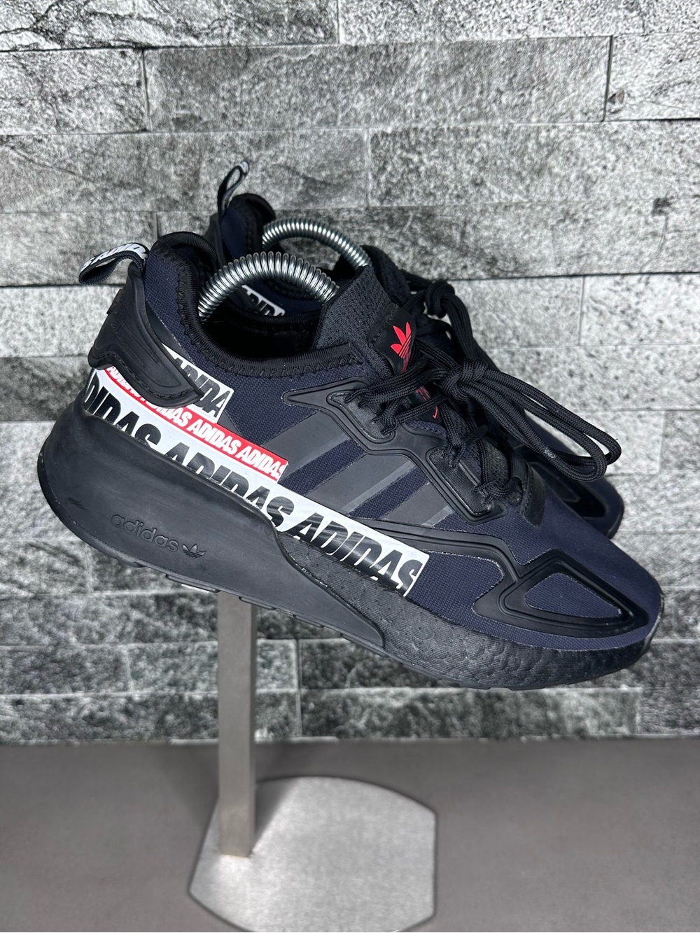 Adidas ZX 2K Boost Bold Logo Graphic Black M7/W8.5